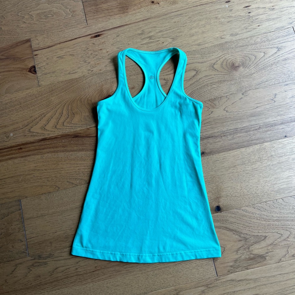 Lululemon Cool Racerback Tank Bali Green Size 6 EUC